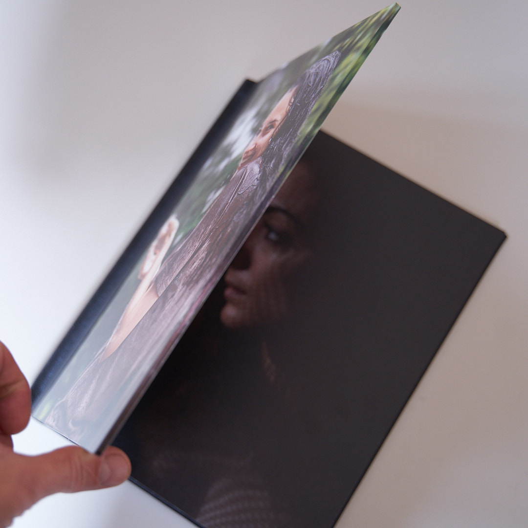 Fotobuch in der Buchmitte